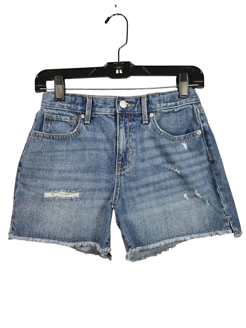 Old Navy Girls Jean Shorts High-Rise Adjustable Waist Size 14 Cutoff Distressed